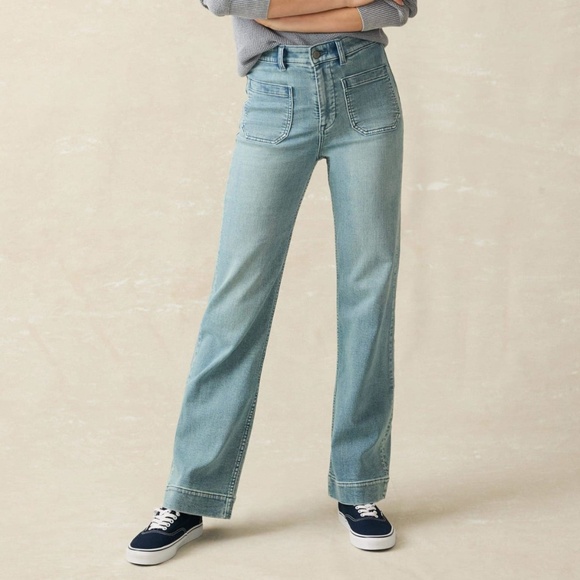 NWT - Faherty Stretch Terry Patch Pocket Pant - Eastern Shore - Size 25 - Picture 1 of 8